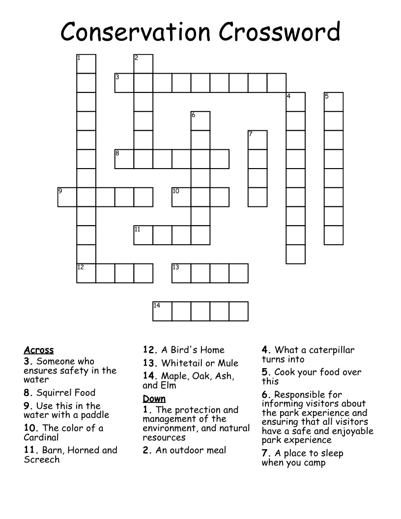 Conservation Crossword