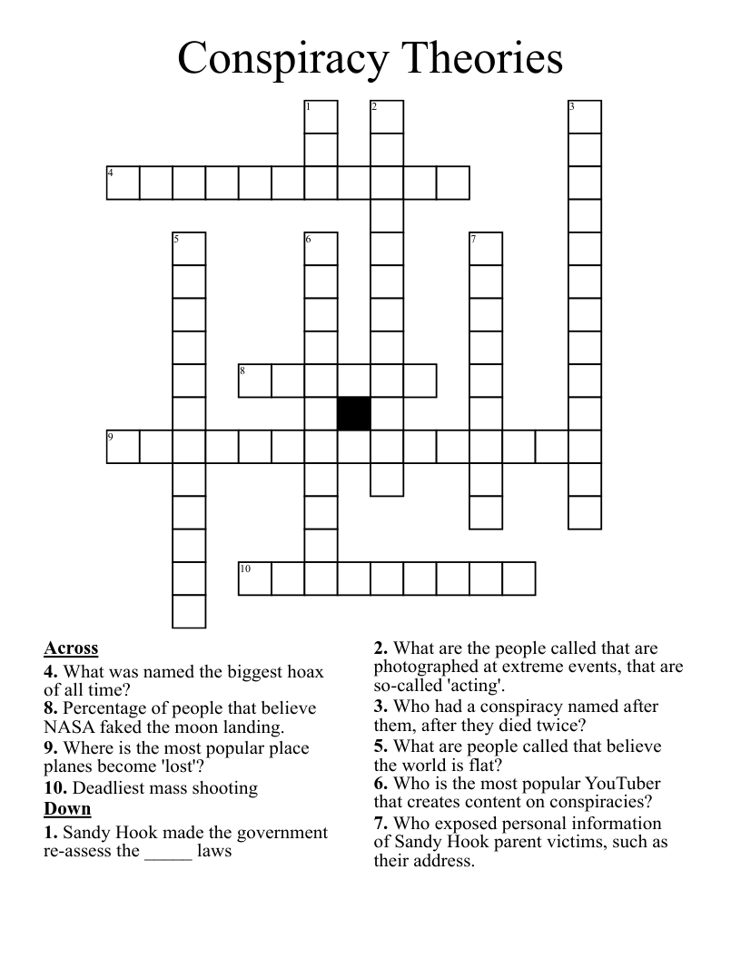 Conspiracy Theories Crossword
