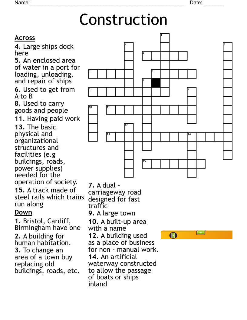 Construction Crossword