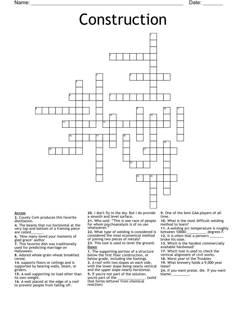 Construction Crossword