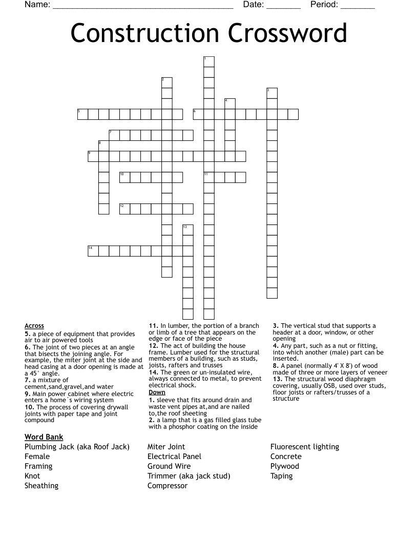 Construction Crossword