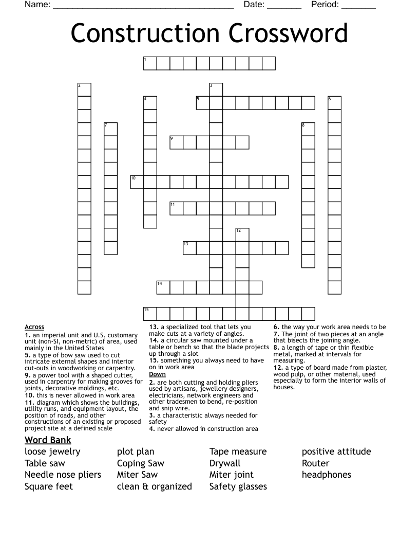 Construction Crossword