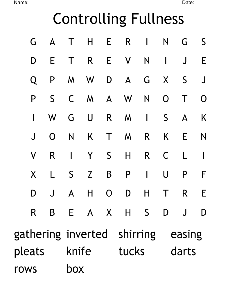 Controlling Fullness Word Search