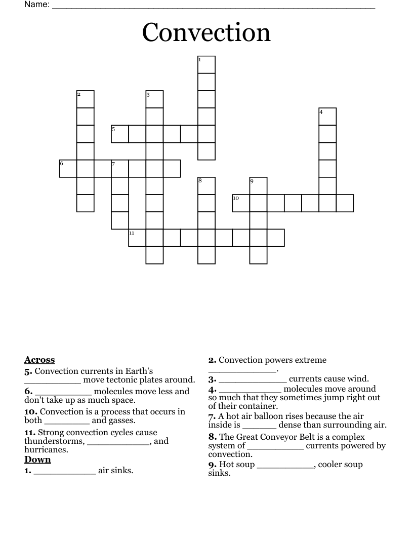Convection Crossword