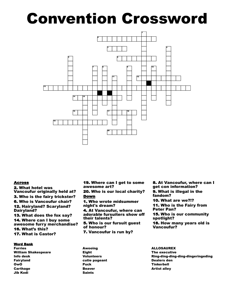 Convention Crossword