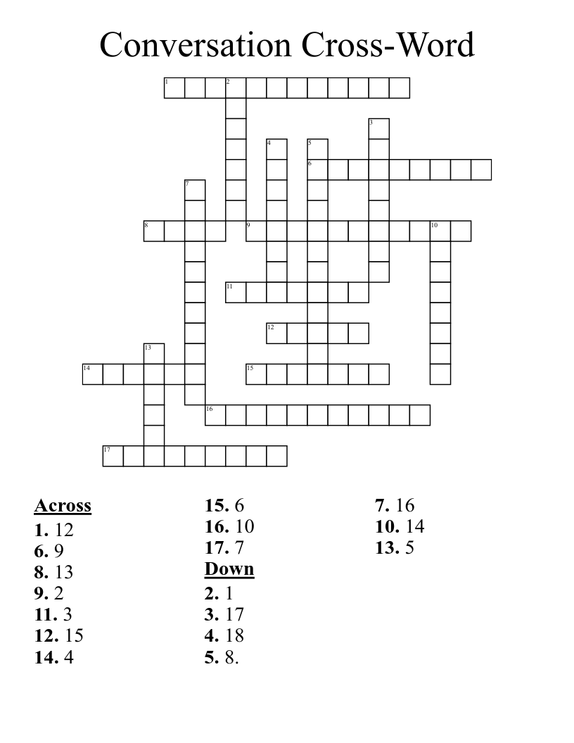Conversation Cross-Word