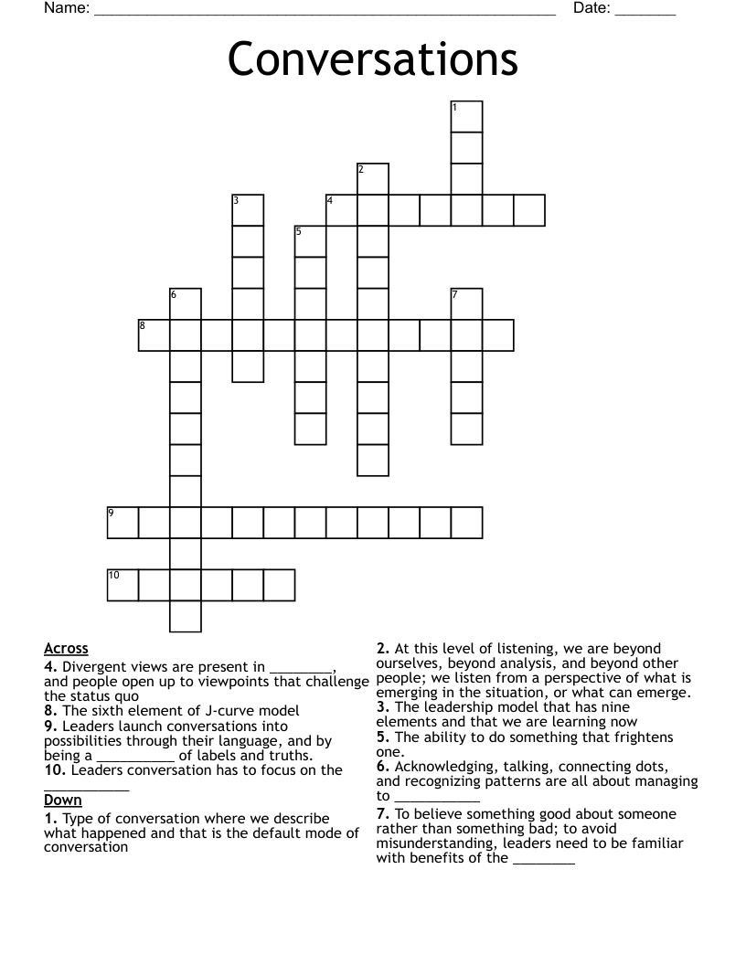 Conversations Crossword