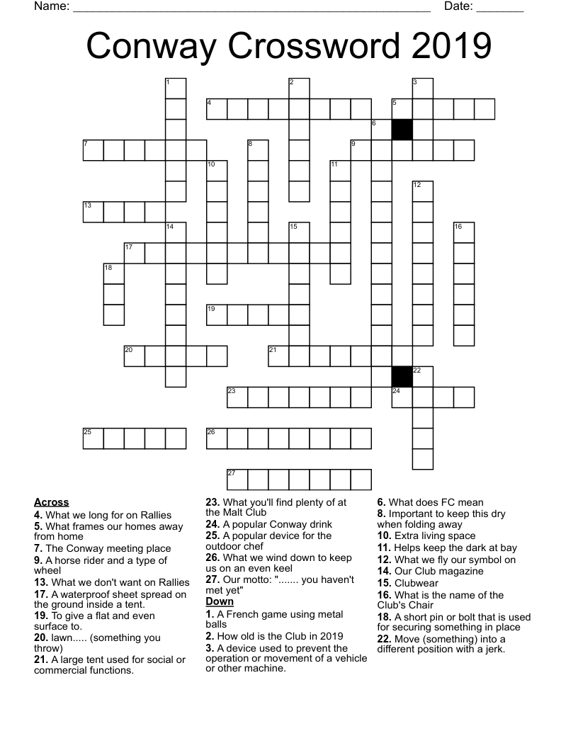 Conway Crossword 2019