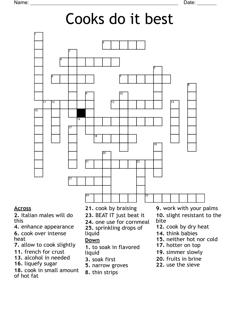 Cooks do it best Crossword