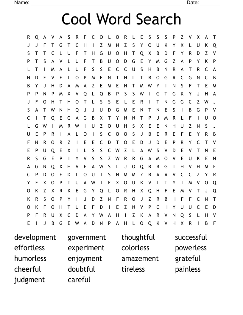 Cool Word Search 
