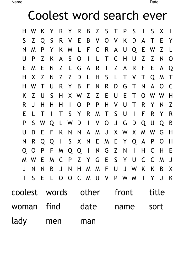 Coolest word search ever