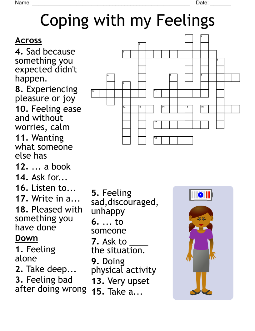 Coping with my Feelings  Crossword