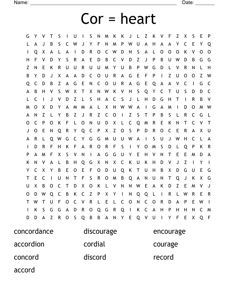 Cor = heart