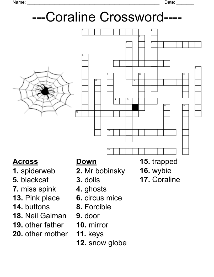 ---Coraline Crossword----