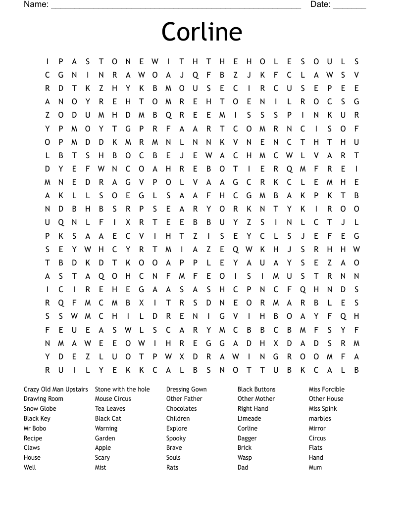 Corline Word Search