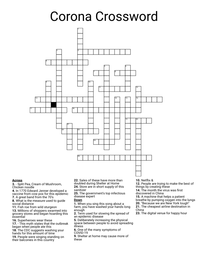 Corona Crossword