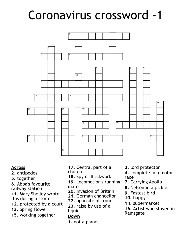 Coronavirus crossword -1