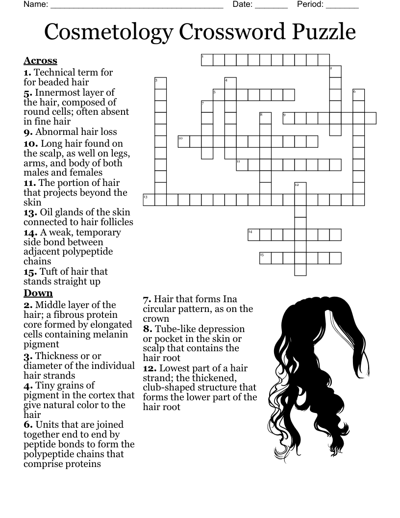 Cosmetology Crossword Puzzle 