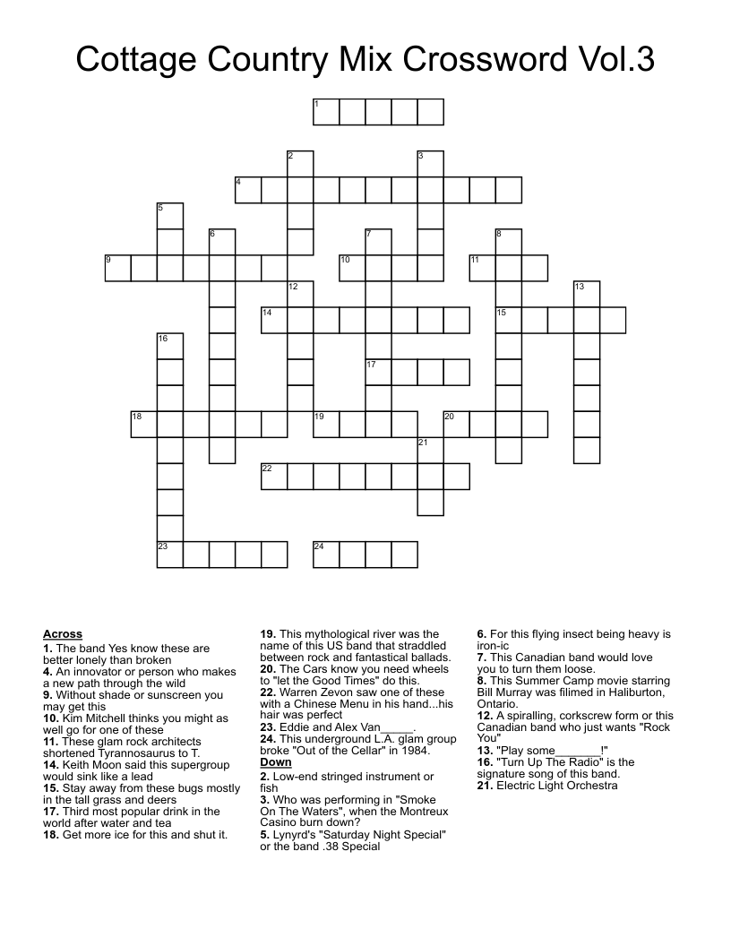 Cottage Country Mix Crossword Vol.3