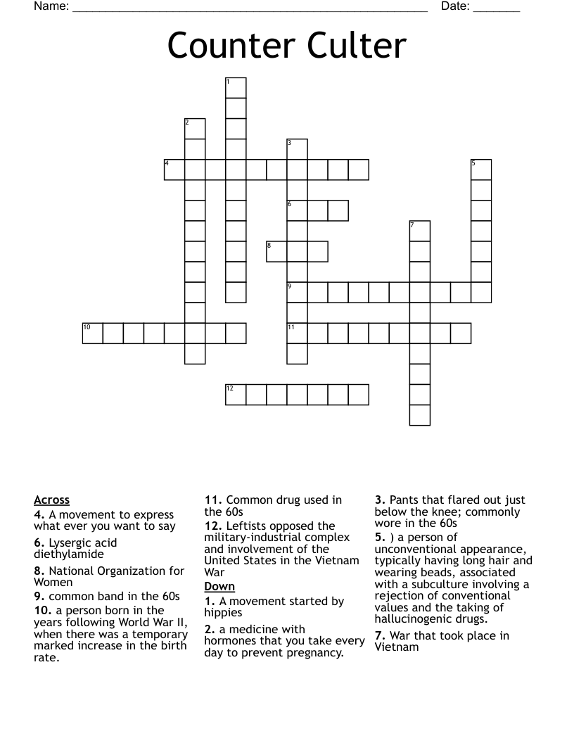 Counter Culter Crossword