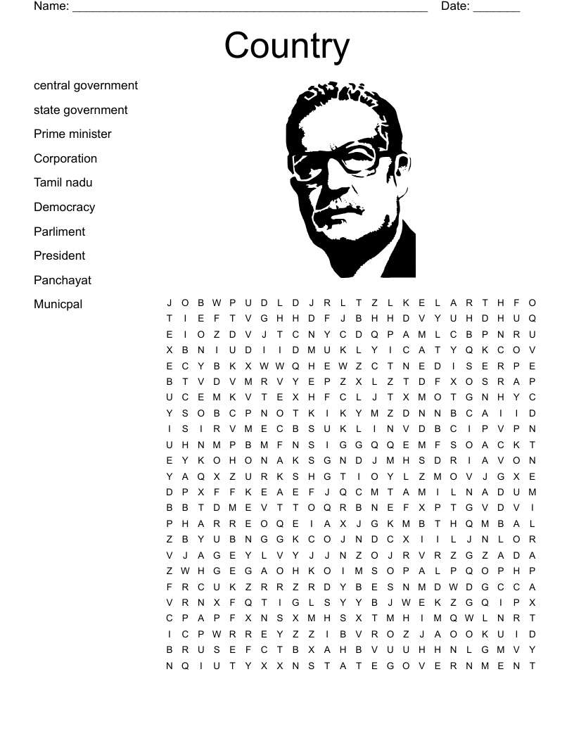 Country Word Search