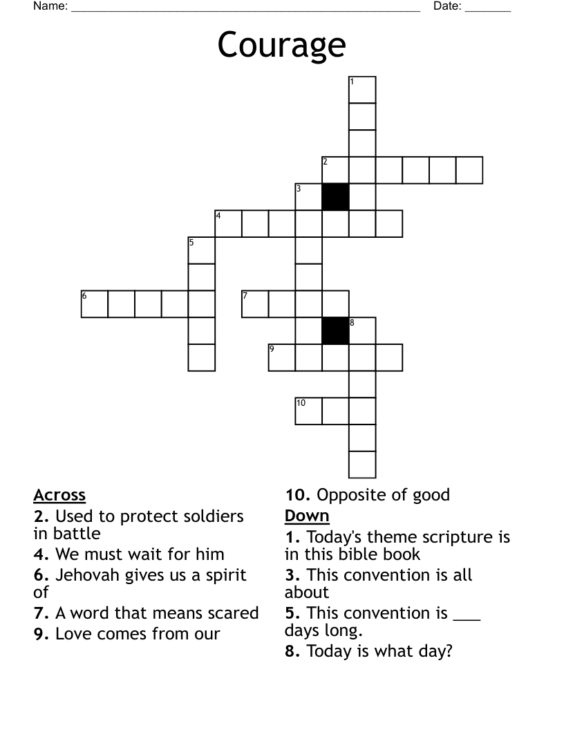 Courage Crossword