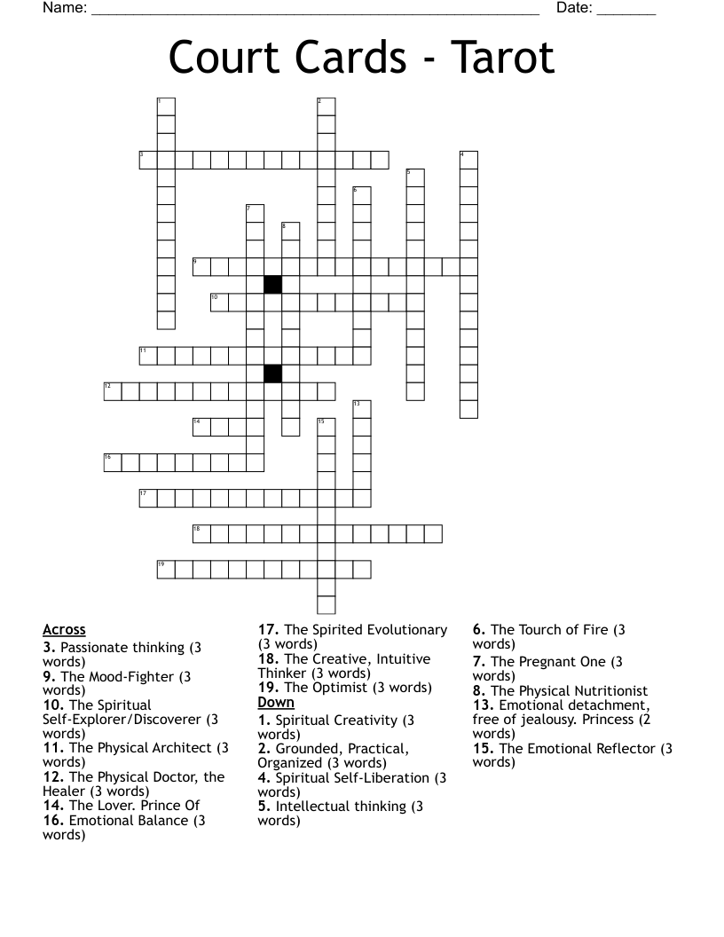 Court Cards - Tarot Crossword