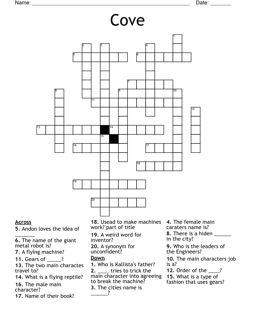 Cove Crossword