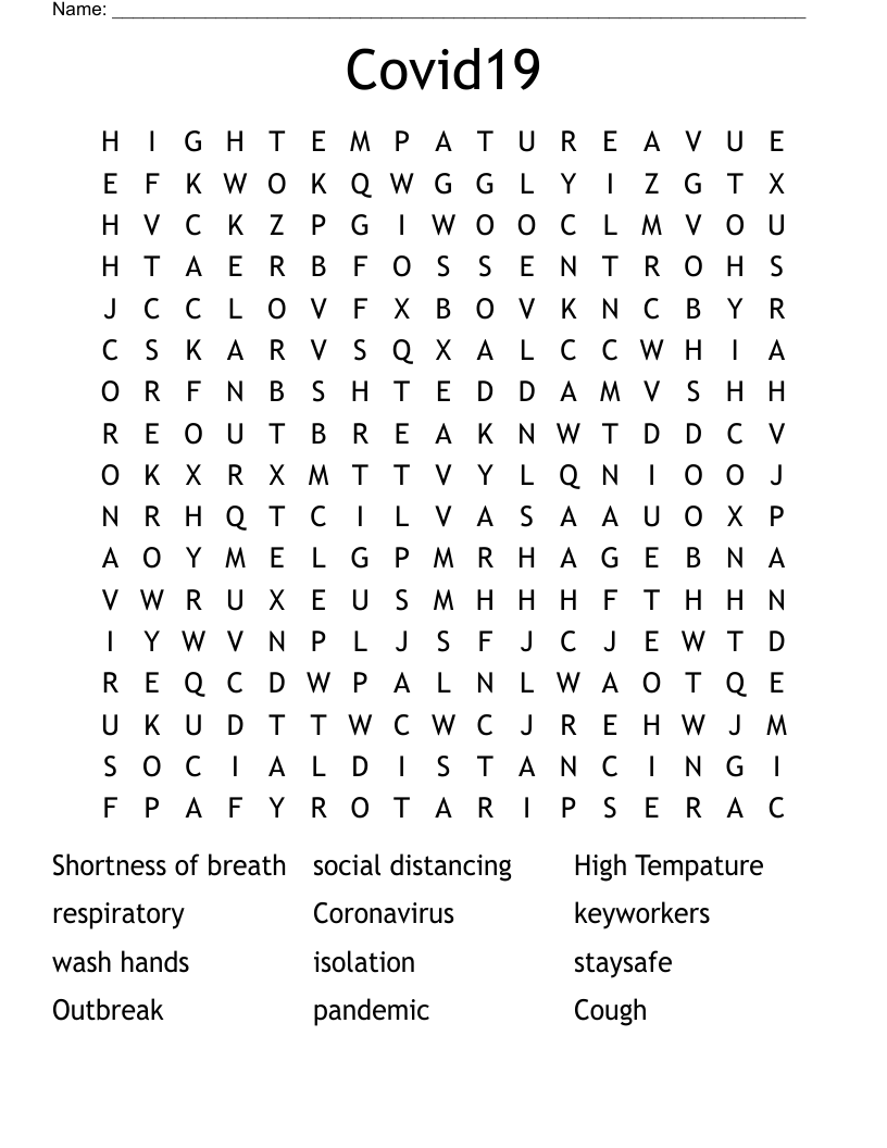 Covid19 Word Search