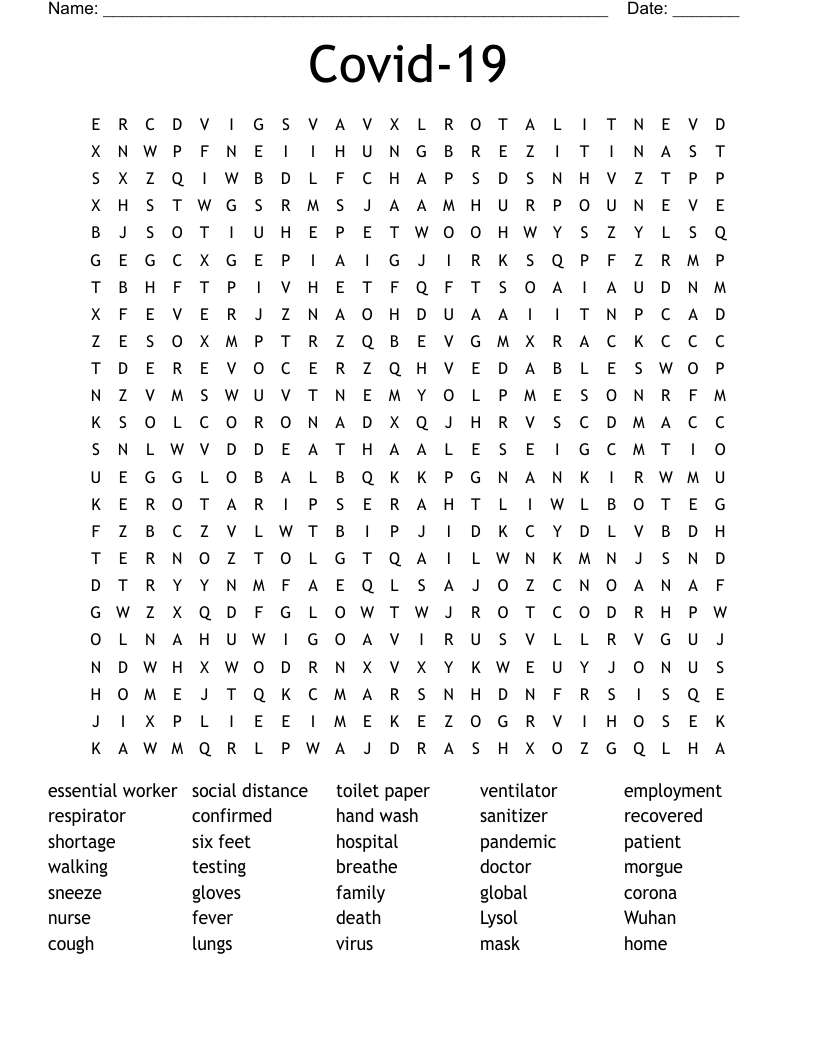 Covid-19 Word Search