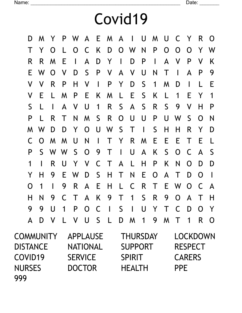 Covid19 Word Search
