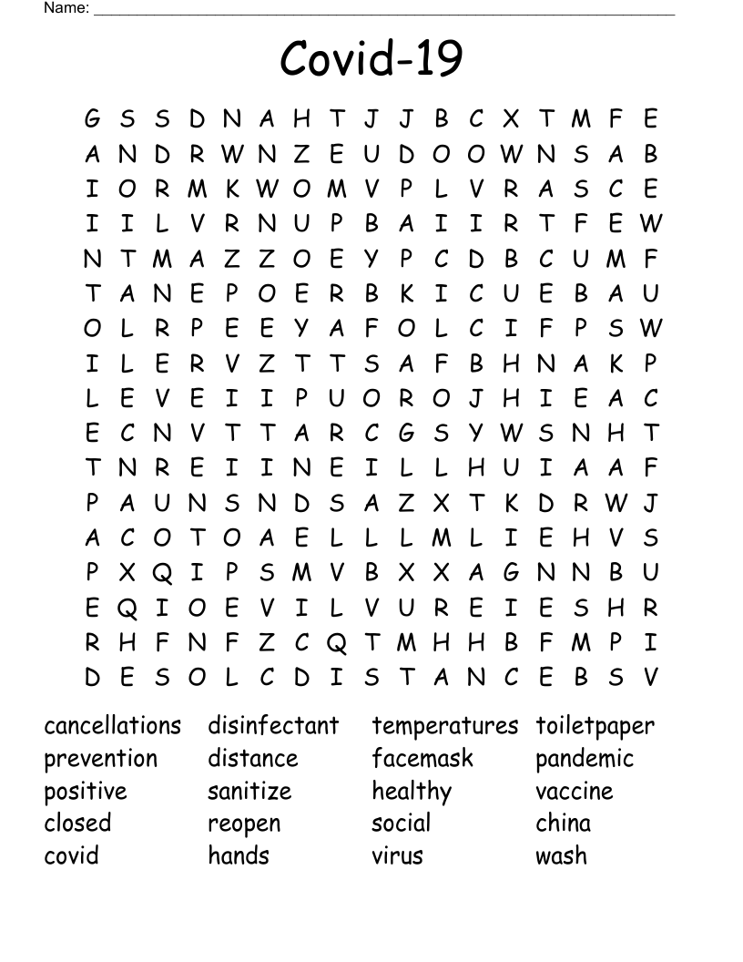 Covid-19 Word Search