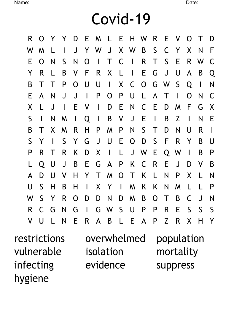 Covid-19 Word Search