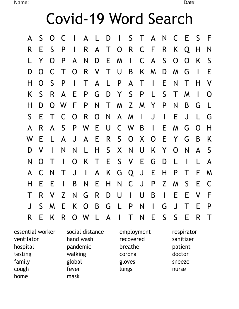 Covid-19 Word Search