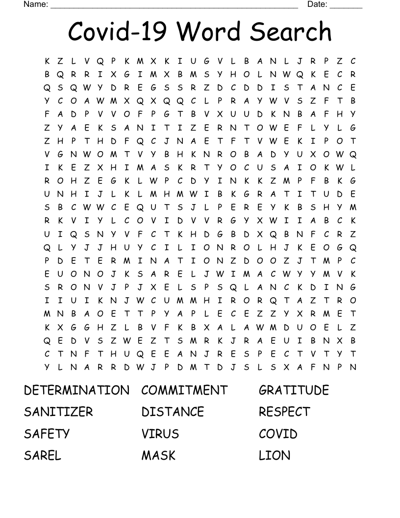 Covid-19 Word Search