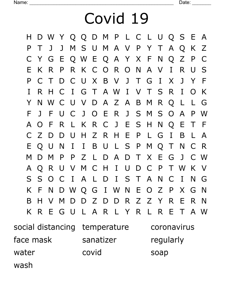 Covid 19 Word Search