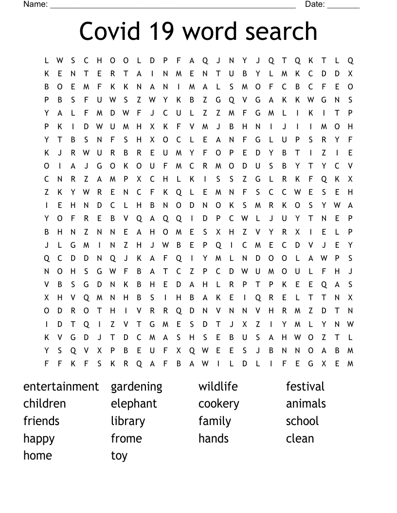 Covid 19 word search