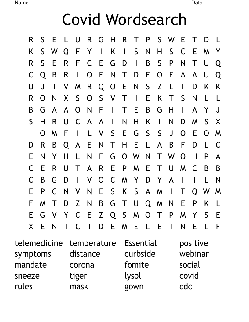 Covid Wordsearch