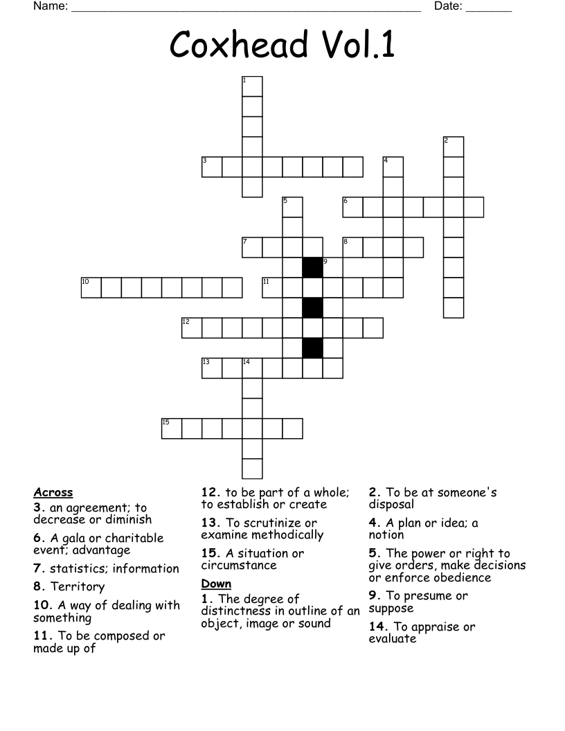 Coxhead Vol.1 Crossword
