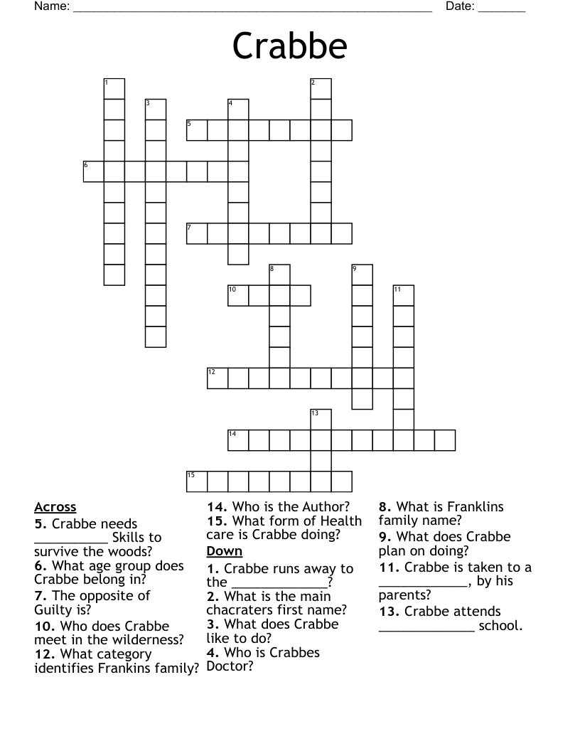 Crabbe Crossword