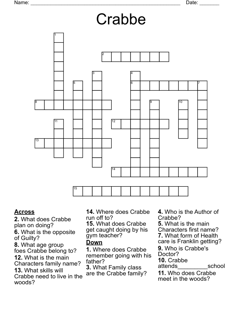 Crabbe Crossword