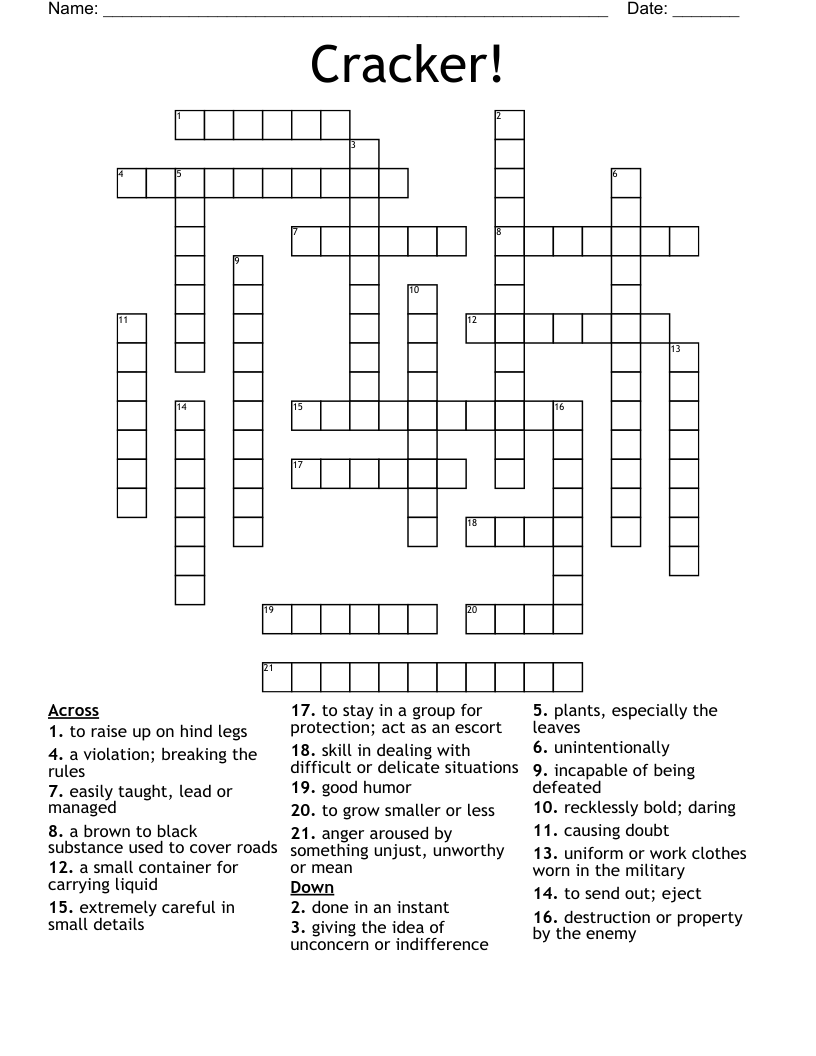 Cracker! Crossword