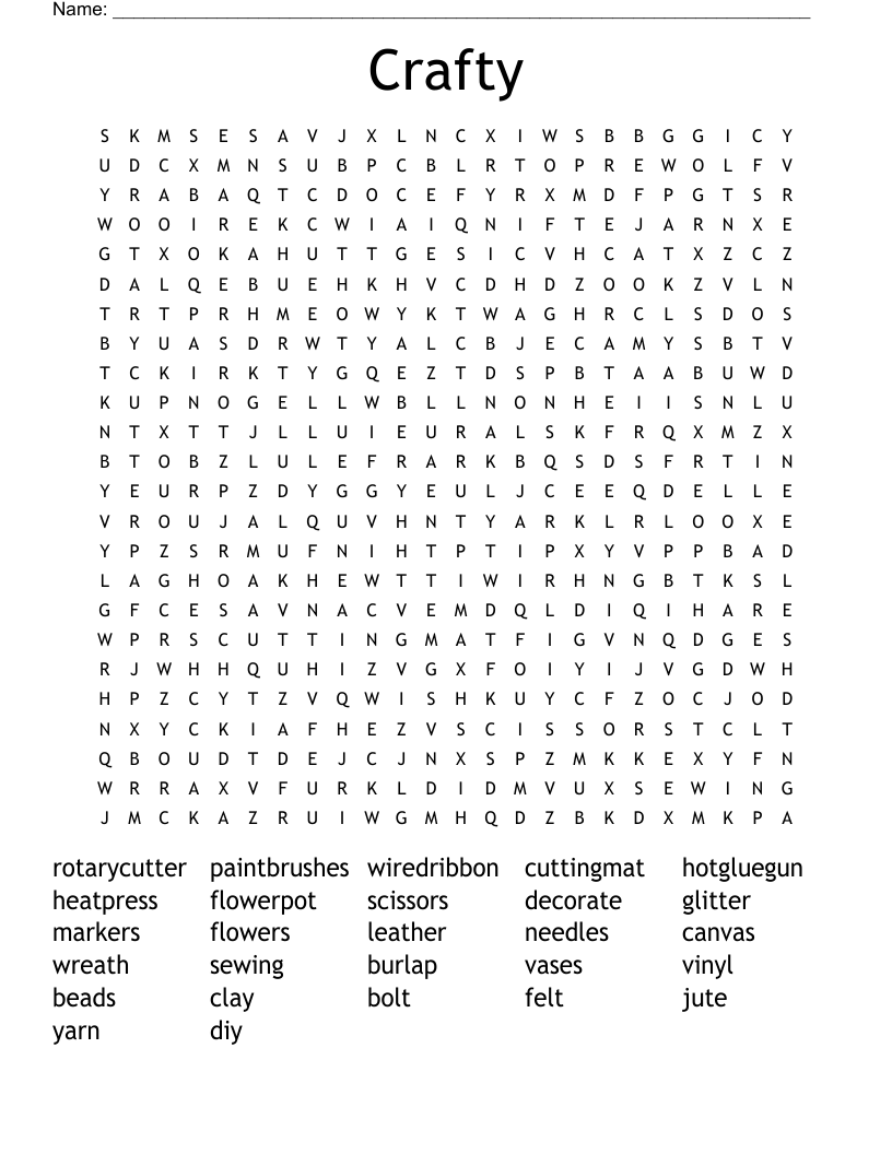 Crafty Word Search