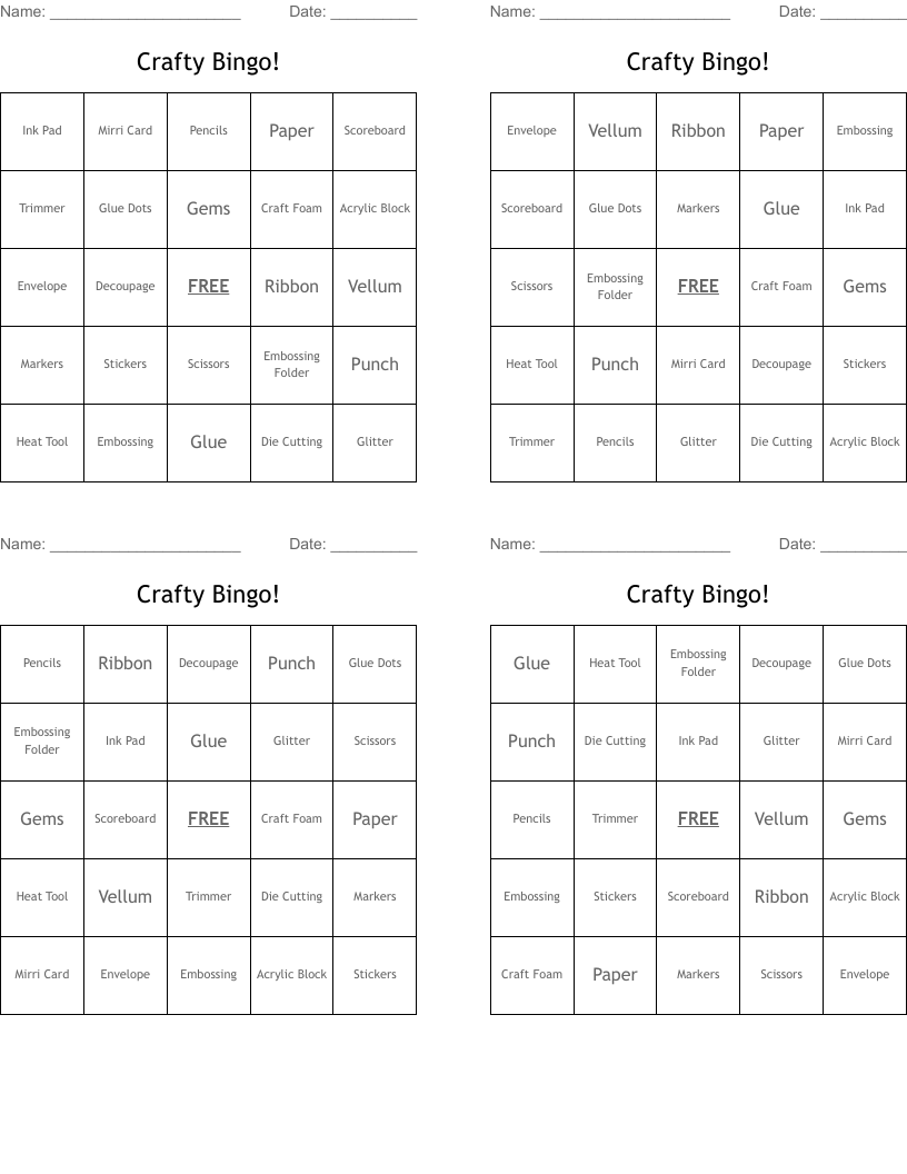 Crafty Bingo!