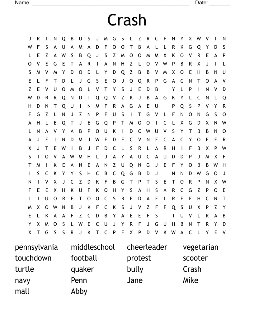 Crash Word Search