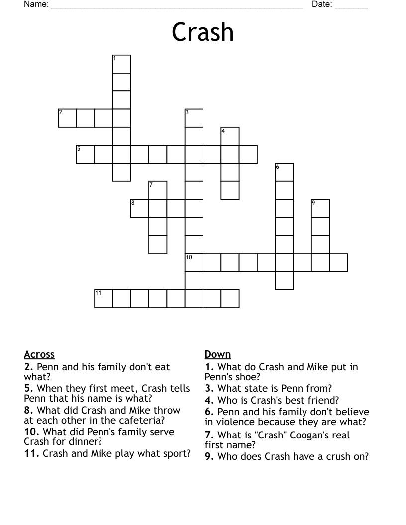 Crash Crossword