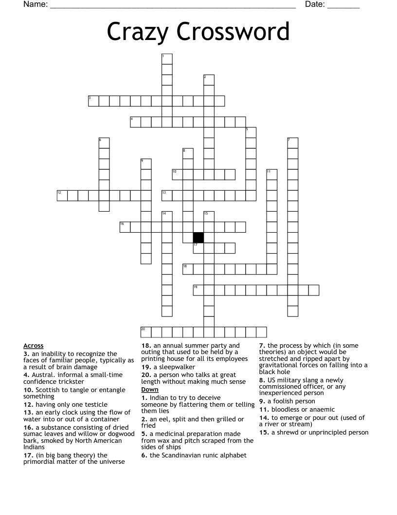 Crazy Crossword