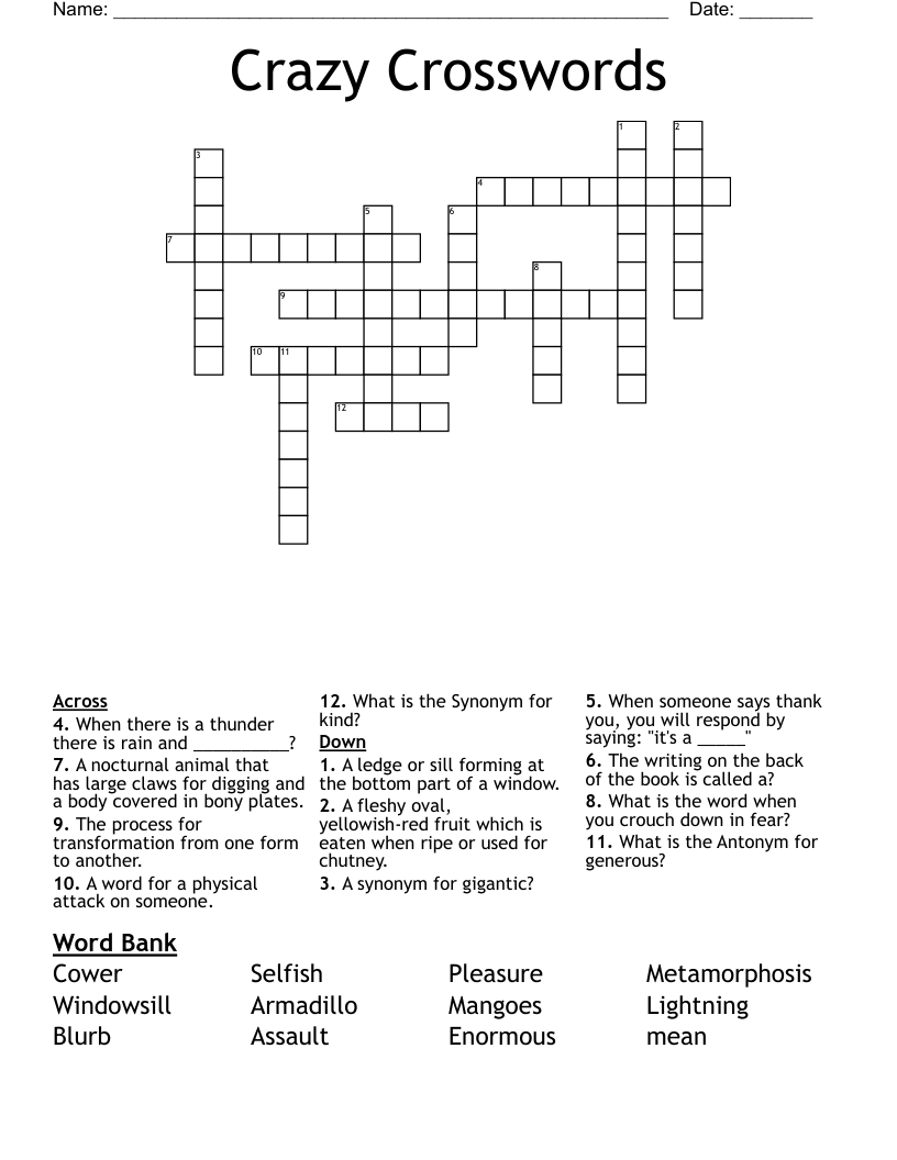 Crazy Crosswords