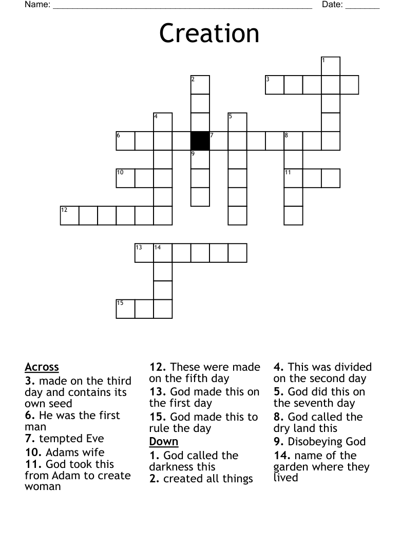 Creation Crossword
