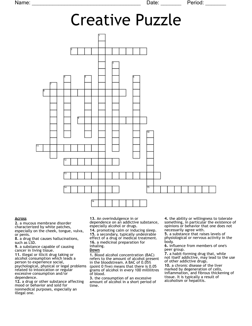 Creative Puzzle Crossword